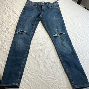 Old navy blue jeans.